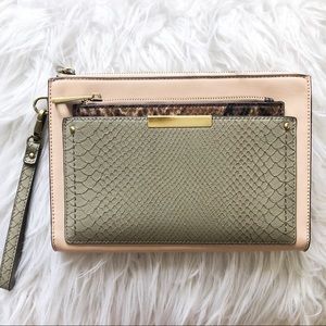 Aldo Mixed Media Clutch Wristlet